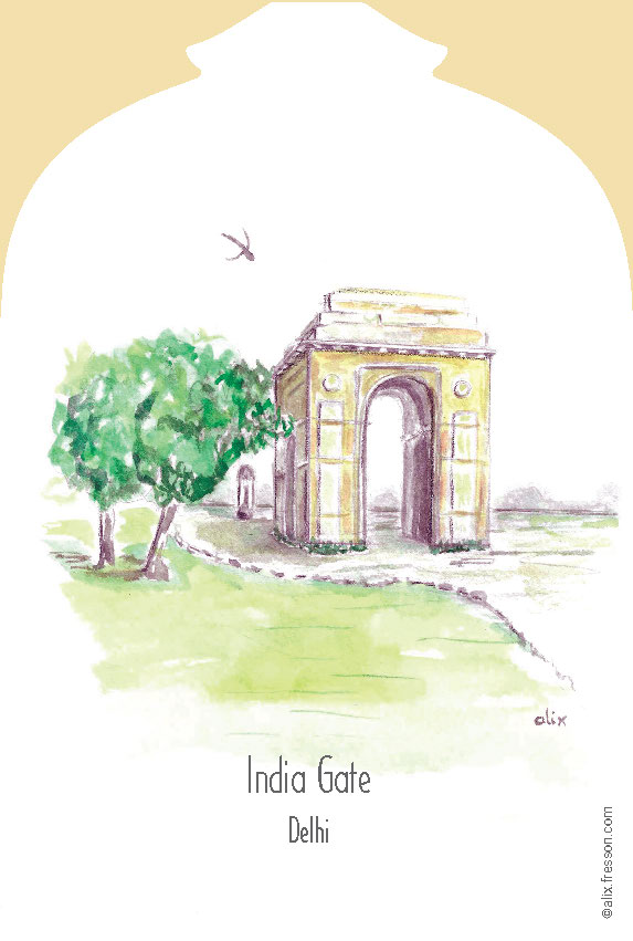 Postcard India Gate - New Delhi