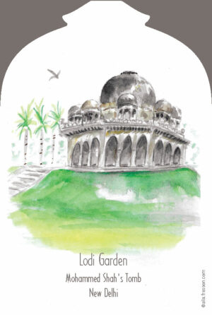 Postcard Lodhi Garden, Mohammed Shah's Tomb - New Delhi