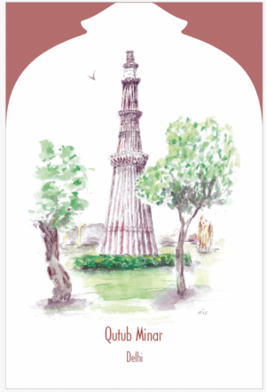 Qutub Minar Postcard
