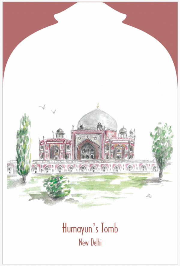 Humayun's tomb Postcard