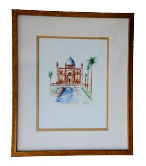 Framed illustration Safdarjung's Tomb