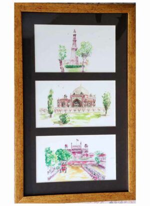Framed 3 illustrations