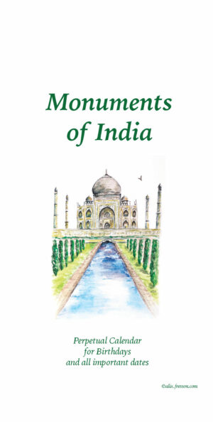 Perpetual (Birthday) Calendar "Monuments of India"