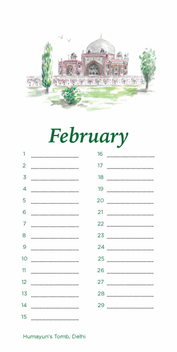 Perpetual (Birthday) Calendar "Monuments of India" - Image 13