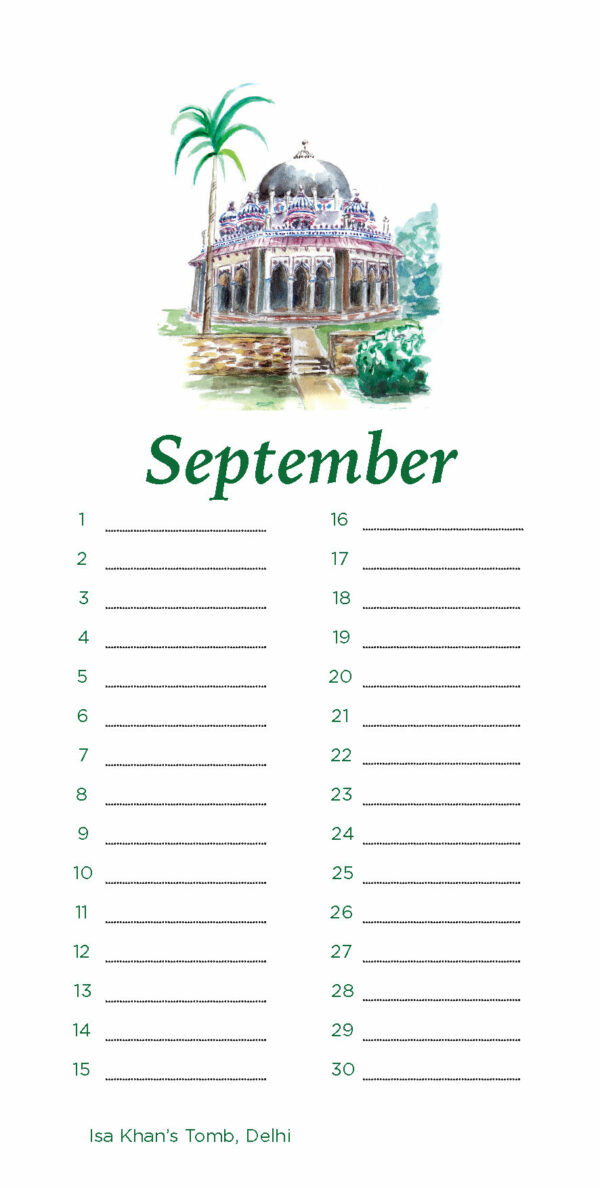 Perpetual (Birthday) Calendar "Monuments of India" - Image 6