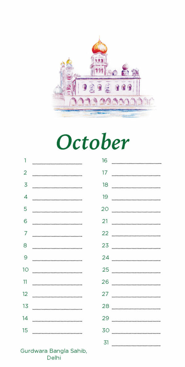 Perpetual (Birthday) Calendar "Monuments of India" - Image 5