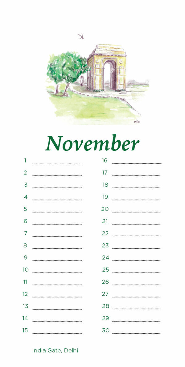 Perpetual (Birthday) Calendar "Monuments of India" - Image 4