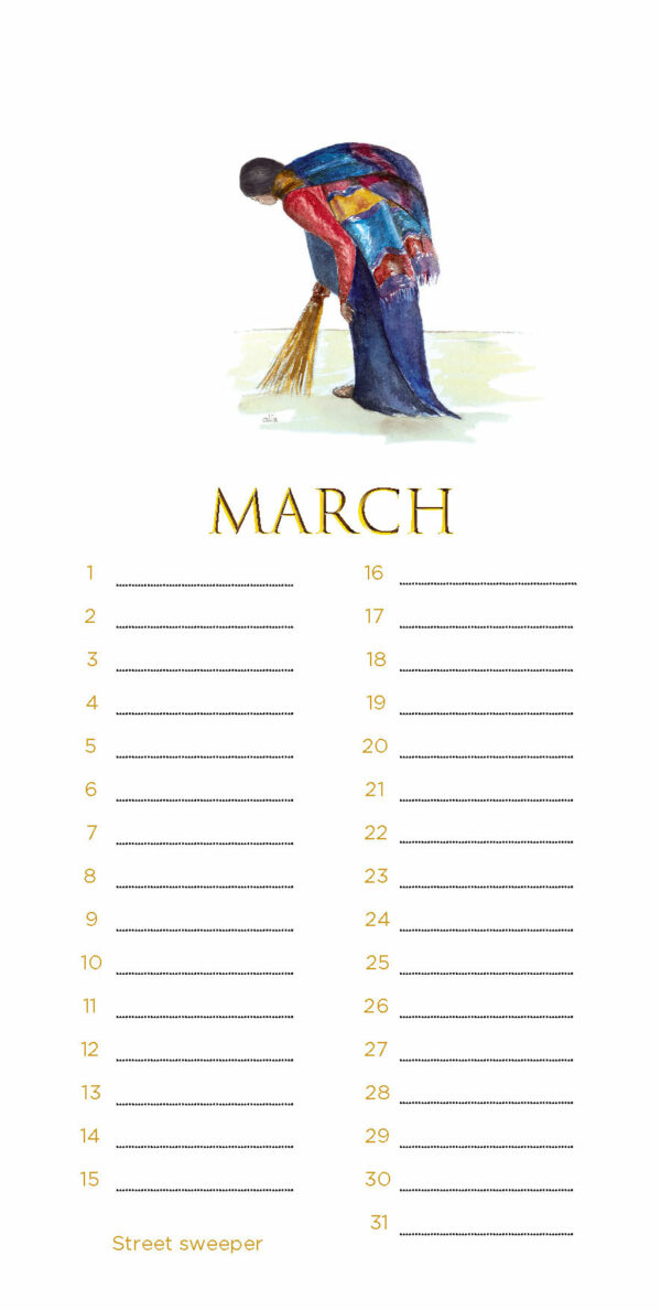 Perpetual (Birthday) Calendar "People of Delhi" - Image 4