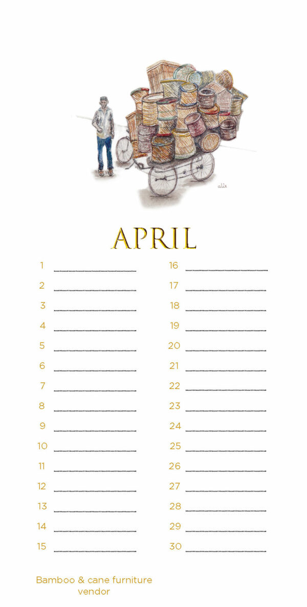 Perpetual (Birthday) Calendar "People of Delhi" - Image 5