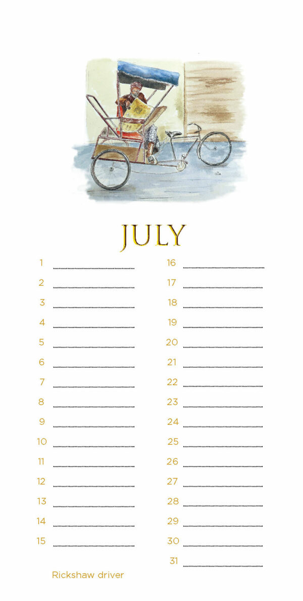 Perpetual (Birthday) Calendar "People of Delhi" - Image 8